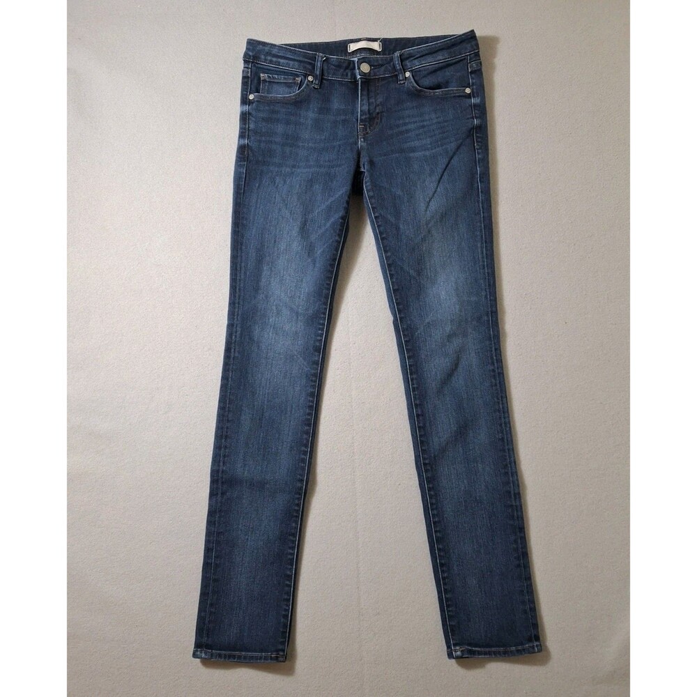 Uniqlo U Jeans Women 30x31 Japanese Selvedge Denim Dark Wash Mid Skinny Tappered